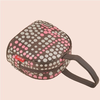 nylon dots drawstring waterproof make up bag