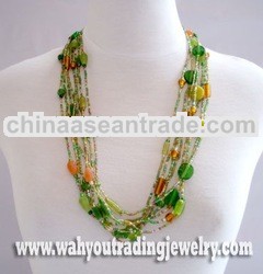 glass beads necklace