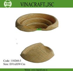 Bamboo waste basket set of two