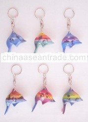 High Quality Fashion Air Brush Custom Wood Key Chain