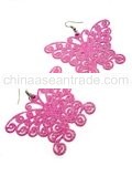 Pink Butterfly Earring