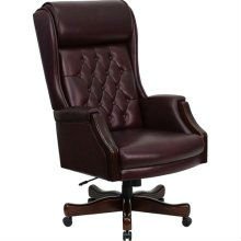 Flash Furniture kc-c696tg-gg Tufted High Back Executive Leather Office