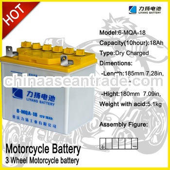 operat Lead acid Battery with acid bottle 18ah