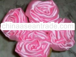 Handmade Satin Fabric Rose For Wedding and Christmas Supplies