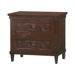 Mahogany 2 Drawers Bedside Table Catalan