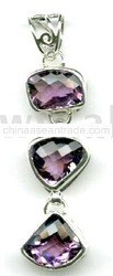 Pendant With Faceted Amethyst