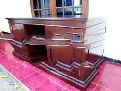 TV Cabinet Solid Wood - Minimalis Furniture - Antique Living Room TV Stand