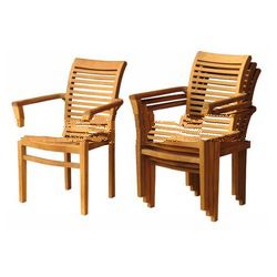 Teak Outdoor Furniture - New Stacking Chair