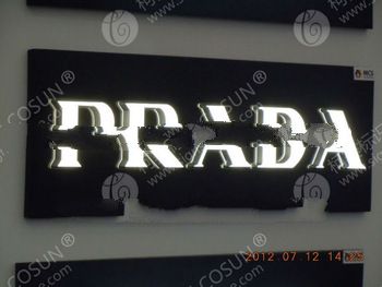 outdoor led lighted letter with backboard