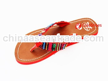 outdoor nude cotton strap slippers for ladies