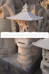 Garden Lamp Stone Carving