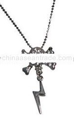 Rhinestone Skull Necklace