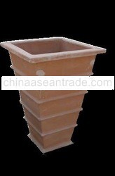 AQT new design terracotta flower pot- terracotta vase