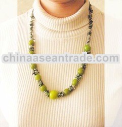 Borneo necklaces, nature agate stones. KA-2-01