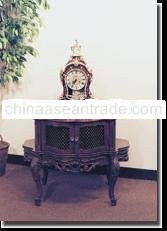 Solid Carved Wood Baroque Drum Table