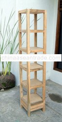 Bubungan Open Teak Wooden Rack