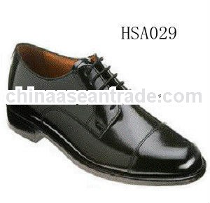 pateny shining leahter social occasion man senior military shoes