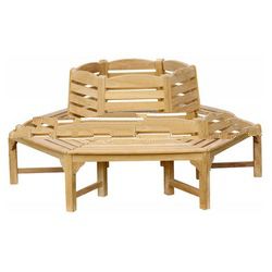 Teak Patio Furniture - Octagonal Tree Bench