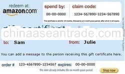 Gift Certificate Amazon. com