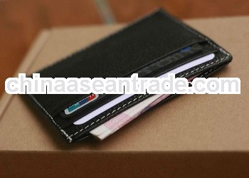 personalized multiple card leather wallets black wholesale