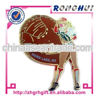 personalized/semi-cloisonne/sports pin badges