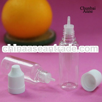 pet 15ml plastic bottle long nozzle with childproof cap TUV/SGS certificate