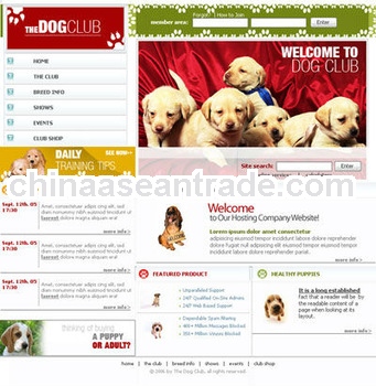 pet shop website design