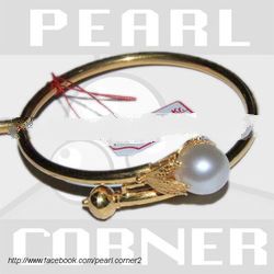 South Sea Pearl With Solid 22K Gold Bracelet