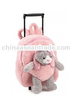 pink animal plush toys back pack