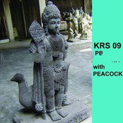 KRISHNA with PEACOCK