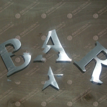 plated letter signage customized