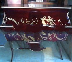 CMD-9022 2 Drawer Gold Painting Antique Commode