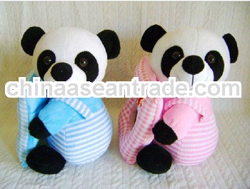 plush animal panda toy with cushion