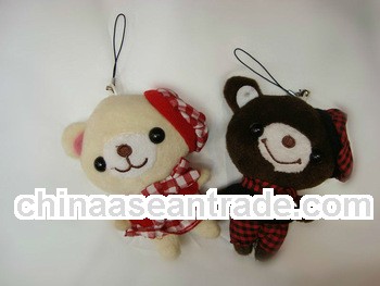 plush mini bear keychain