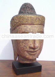 Buddha head antique finishing diam. 22x45 pb006