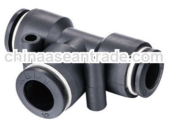 pneumatic fittings plastic hose connector tee