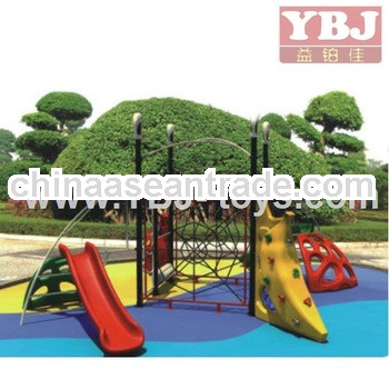 popular kindergarten equipment plastic climbing wall with slide for kids