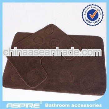 pp print toilet bathroom mat set