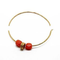 brass bangles with recycled glass bj.011b