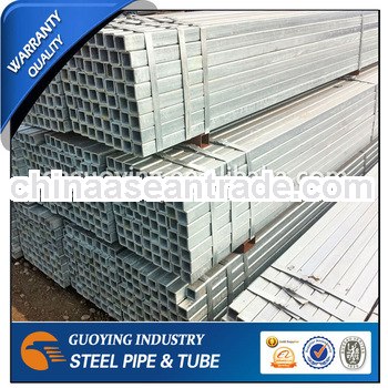 pre galvanised Square pipe/welded square tube/galvanized hollow section