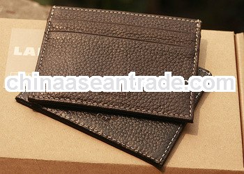 promo items pu embossed leather logo cards slim holder wallet