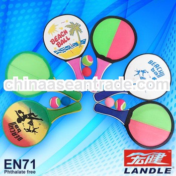 promotion wooden or plastic for exporting paddle beach racket set