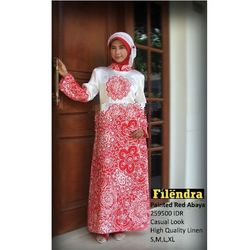 Painted Red Abaya