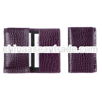 purple marbling leather deluxe bifold credit card holders