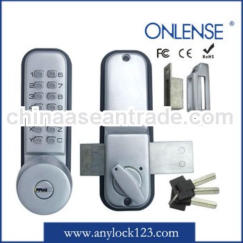 push button door security lock mechanism