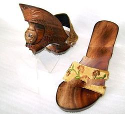 Unique wooden sandals