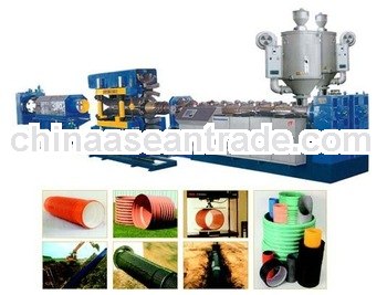 pvc double wall corrugated pipe extruding equipment