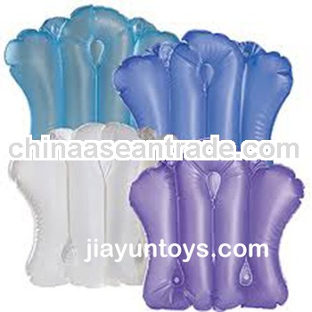 pvc inflatable bath pillow with towel