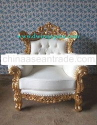 Mahogany Furniture of Gold leaf racoco Mahogany furniture chair .