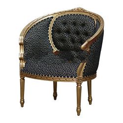 French Oval Living Room Chair Single Seat